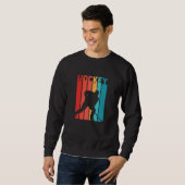 Eishockey Retro Vintage Silhouette Sweatshirt (Vorne ganz)