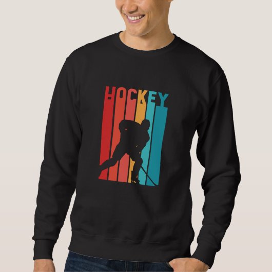 Eishockey Retro Vintage Silhouette Sweatshirt (Vorderseite)