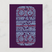 Eishockey-Rink-Typografie Postkarte (Vorderseite)