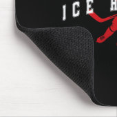Eishockey Roter Team Spieler Varsity Text Mousepad (Ecke)