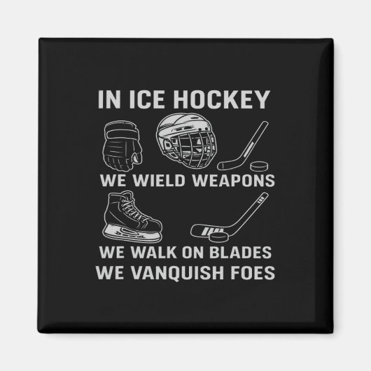Eishockey-Rüstung rüste dich wie ein Gladiator auf Magnet (Vorne)