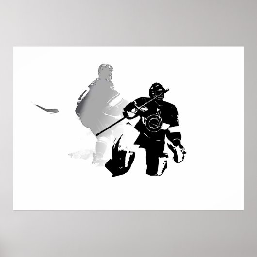 Eishockey-Saison - Goalie und Forward Poster (Vorne)