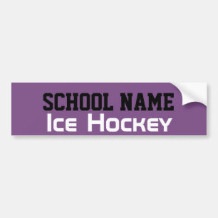 Eishockey - Schaffen Sie Ihren eigenen Schulgeist Autoaufkleber