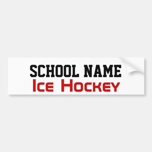 Eishockey - Schaffen Sie Ihren eigenen Schulgeist Autoaufkleber (Vorne)
