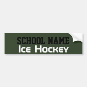 Eishockey - Schaffen Sie Ihren eigenen Schulgeist Autoaufkleber