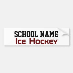 Eishockey - Schaffen Sie Ihren eigenen Schulgeist Autoaufkleber