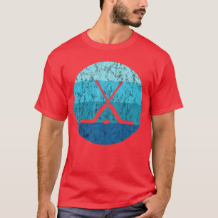Eishockey-Schläger Hockey-Sport Retro Vintage Ozea T-Shirt