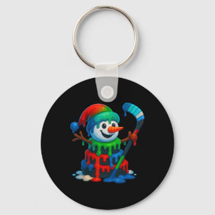 Eishockey Schneemann Weihnachten Eiscreme Tropfen Schlüsselanhänger