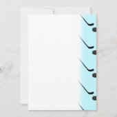 Eishockey Schwarze Farbsticks Puck Light Blue Save The Date (Vorderseite)