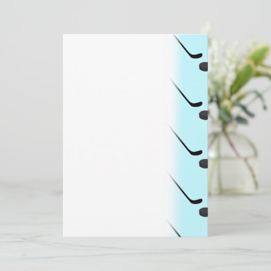 Eishockey Schwarze Farbsticks Puck Light Blue Save The Date (Stehend Vorderseite)