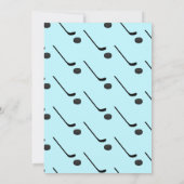 Eishockey Schwarze Farbsticks Puck Light Blue Save The Date (Rückseite)