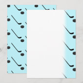 Eishockey Schwarze Farbsticks Puck Light Blue Save The Date (Vorne/Hinten)