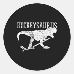 Eishockey-Shirt Feldhockey T Rex Lustiges T-Shirt  Runder Aufkleber