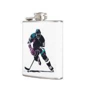 Eishockey-Silhouette Sport Challenge Style Flachmann (Links)