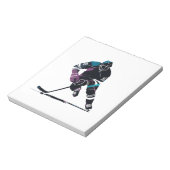 Eishockey-Silhouette Sport Challenge Style Notizblock (Rotiert)