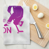 Eishockey-Skate Handtuch Favorit lila (Viertel Falte)
