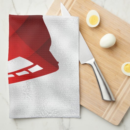Eishockey-Skate Handtuch rot (Viertel Falte)