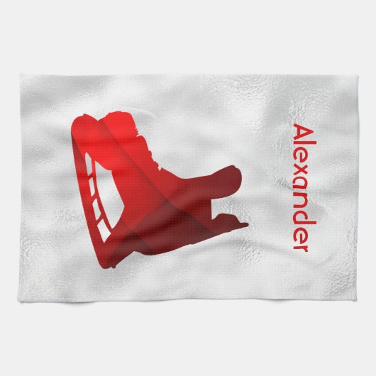 Eishockey-Skate Handtuch rot (Horizontal)