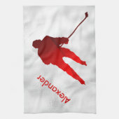 Eishockey Skate Handtuchhalter rot Geschirrtuch (Vertikal)