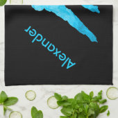 Eishockey Skate Handtuchhalter türkis Geschirrtuch (Gefaltet)