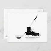 Eishockey-Skate Postkarte (Vorne/Hinten)