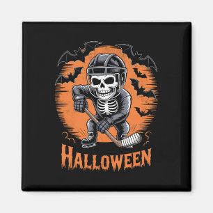 Eishockey-Skelett Halloween  Magnet