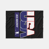 Eishockey-Souvenir-USA-Team  Fleecedecke (Vorderseite (Horizontal))