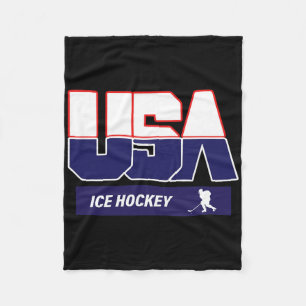 Eishockey-Souvenir-USA-Team Fleecedecke