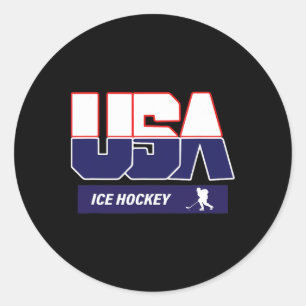 Eishockey-Souvenir USA-Team Runder Aufkleber
