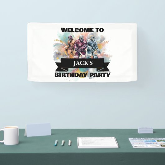 Eishockey-Spieler Banner (Messe)