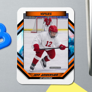 Eishockey-Spieler behalten Coole Orange Custom Magnet