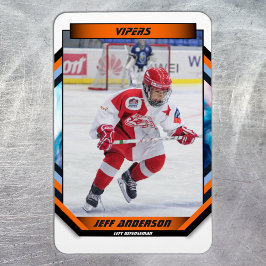 Eishockey-Spieler behalten Coole Orange Custom Magnet