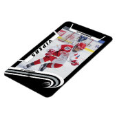 Eishockey-Spieler behalten lebendig auf Silberschw Magnet (Linke Seite)