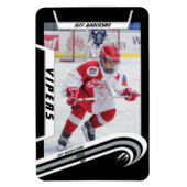 Eishockey-Spieler behalten lebendig auf Silberschw Magnet (Vertikal)