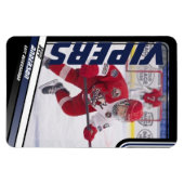 Eishockey-Spieler behalten sein Dynamisches Blau Magnet (Horizontal)