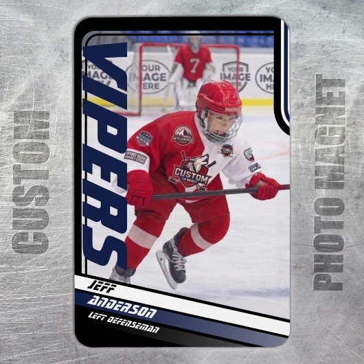 Eishockey-Spieler behalten sein Dynamisches Blau Magnet