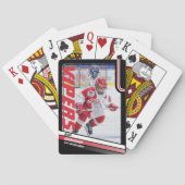 Eishockey-Spieler behalten sein Dynamisches Rot Spielkarten (Rückseite)