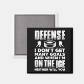 Eishockey-Spieler Goalie Verteidigung ich bekomme Magnet (Vorderseite/Rückseite)
