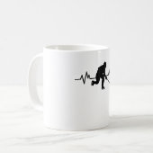 Eishockey-Spieler-Heartbeat Funny Sports-Geschenk Kaffeetasse (Vorderseite Links)