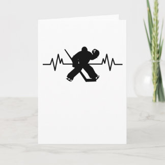 Eishockey-Spieler-Heartbeat Funny Sports-Geschenk Karte