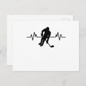 Eishockey-Spieler-Heartbeat Funny Sports-Geschenk Postkarte (Vorne/Hinten)