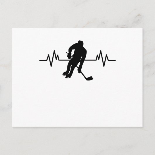 Eishockey-Spieler-Heartbeat Funny Sports-Geschenk Postkarte (Vorderseite)