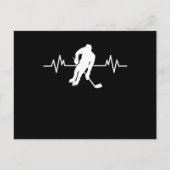 Eishockey-Spieler-Heartbeat Funny Sports-Geschenk Postkarte (Vorderseite)