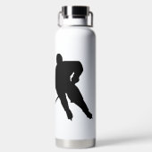 Eishockey-Spieler mit Team, Spielername und -numme Trinkflasche (Rückseite)