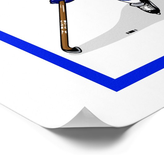 Eishockey-Spieler Poster (Ecke)