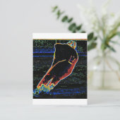 Eishockey-Spieler Postkarte (Stehend Vorderseite)