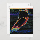 Eishockey-Spieler Postkarte (Vorne/Hinten)