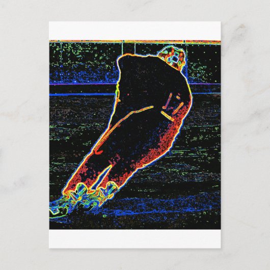 Eishockey-Spieler Postkarte (Vorderseite)