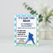 Eishockey-Spieler Thema Einladung Postkarte (Stehend Vorderseite)