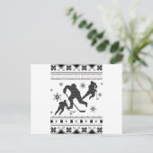 Eishockey-Spieler Uggy Weihnachten | Hockey-Gesche Postkarte (Stehend Vorderseite)